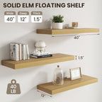 Dreamland Floating Shelves for Wall, 2 Pack Rustic Wooden Wall Shelves - Image 3