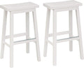 Amazon Basics Solid Wood Saddle-Seat Counter Height Bar Stools by AmazonBasics