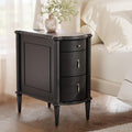 STO'SENSE Nightstand w/Charging Station & 3 Drawers, Pre-Assembled, Vintage by STOSENSE