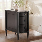 STO'SENSE Nightstand w/Charging Station & 3 Drawers, Pre-Assembled, Vintage by STOSENSE
