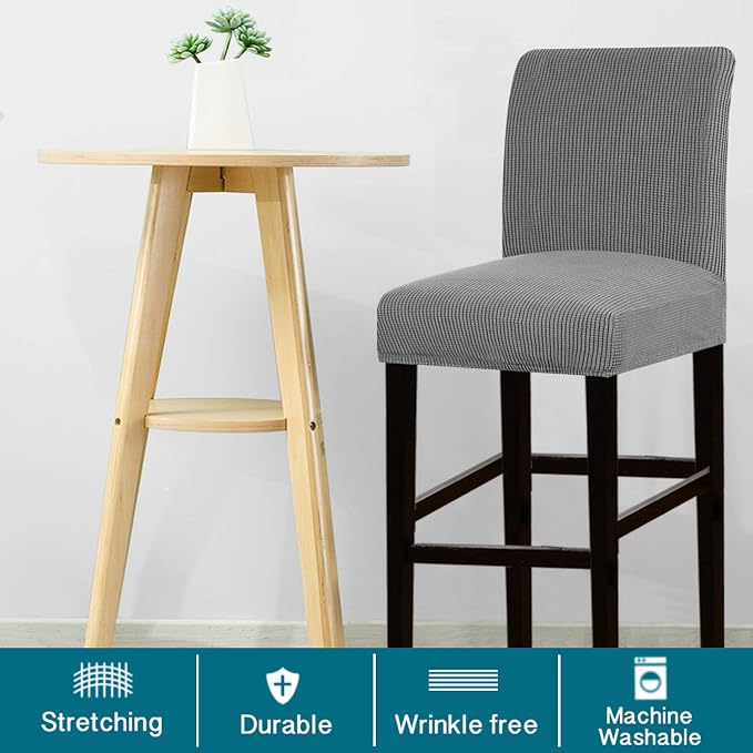 Turquoize Stretch Bar Stool Cover Counter Stool Pub Chair Slipcover - Image 2