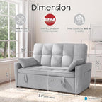 54'' Sleeper Sofa Bed, Convertible Pull Out Couch Futon - Image 2