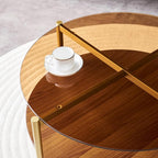 LumFurn Round Coffee Table, Mid-Century Modern Design, D30 x H17, - Image 5