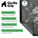 GORILLA GRIP 100% Waterproof All-Season WeatherMAX Doormat, US Designed Natural - Image 2