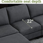 122.8" Large Sectional Couches for Living Room, 6 Seater L Shaped Modular - Image 7