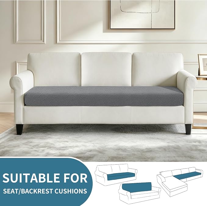 XINEAGE Couch Cushion Covers, Loveseat Sofa Seat Slipcovers - Image 2