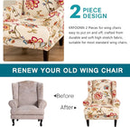 KRFOONN Wingback Chair Covers Slipcovers 2 Piece Stretch Wing Chair Covers - Image 3
