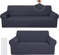 Peryiter 2 Pcs Sofa Covers Couch and Loveseat Covers Set Stretch Sofa Slipcover by Peryiter