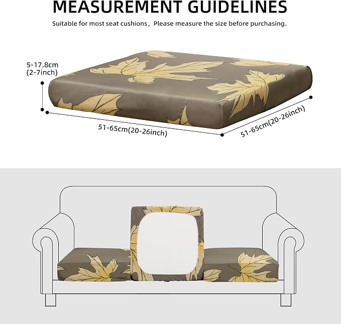 8Pcs Outdoor Cushion Covers, Elastic Patio Cushion Covers | Washable, - Image 2