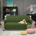 U-NICE HOME Large Sofa Cover Reversible Couch Cover, Huntergreen/Sage | - Image 2