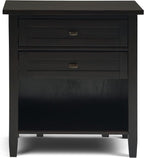 SIMPLIHOME Warm Shaker Solid Wood 24 inch Wide Transitional-Style Bedside - Image 3