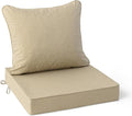 Summsun Outdoor Chair Cushions 22 x 22 Inch, Faux Linen Patio Furniture Cushions by SUMMSUN