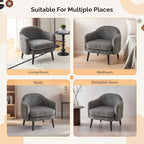 VINGLI 30.3" Wide Modern Barrel Accent Armchairs Set of 2 - Image 6