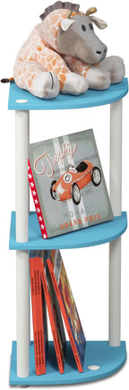 Furinno TURN-N-TUBE Corner Shelf, 3-Tier Corner Bookshelf, Display Storage - Image 6