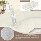 ALIECOM 100% Waterproof Recliner Sectional Couch Covers L Shape Stretch Corner - Image 4