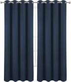 Navy Blue Thermal Blackout Curtains/52 x 95 Inch/Set of 2 Panels Room Darkening - Image 2