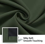 SimpleHome Greyish Green 100% Blackout Curtains Room Darken Living Room 84L | - Image 7