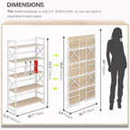 4NM Extra Wide 5 Tiers No Assembly Book Shelves, 51.2" H Folding Bookshelf - Image 2