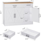 Shintenchi Modern Farmhouse Sideboard Buffet Cabinet - Image 3