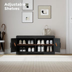 Homleke 2-Tier Storage Bench, Shoe Bench - Image 5