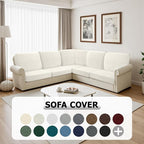 Arfntevss Velvet Corner Sectional Couch Covers Slipcovers L Shape Couch Cushion - Image 7
