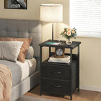 Fixwal Bedside Table with 3 Color Temperature Reading Light, Nightstand with - Image 7