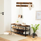 HOOBRO Hall Tree Entryway Storage Bench, Coat Rack Shoe Bench, Shoe Rack - Image 2
