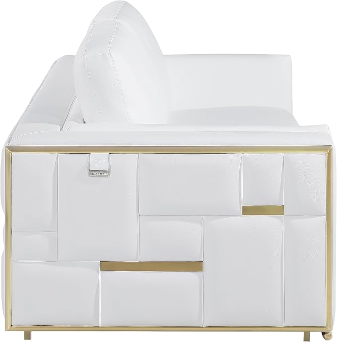 Blackjack Furniture Catania Modern Top Grain Italian Leather Sofa Set - Image 11