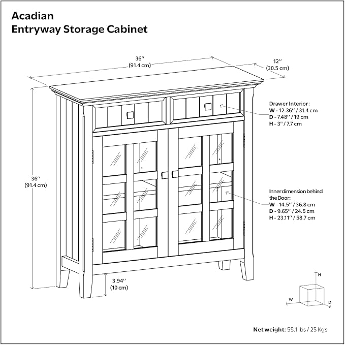 SIMPLIHOME Acadian Storage Cabinet - Image 3