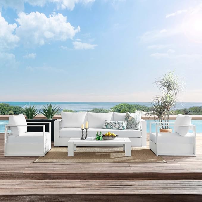 Modway Tahoe 4-Piece Outdoor Patio Set, Coffee Table - Image 2