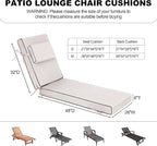 Chaise Lounge Cushions Outdoor 80x26x6 Inch, Fade Resistant 6'' Thicken Outdoor - Image 3