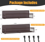 Magnetic Spice Rack for Refrigerator, 2 Pack 100% Metal Strong Magnet Shelf - Image 2