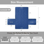 Blue Loveseat Covers for 2 Cushion Couch, Water-Repellent Covers for Love Seat - Image 7