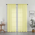 Sheer Curtains 72 Inches Long 2 Panels Set, Modern Light Filtering Sheer by OWENIE