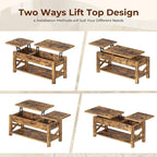 Rolanstar Coffee Table 47.2", 2 Way Lift Top - Image 5