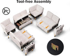 Vipbear 111" Modular Sectional Sleeper Sofa - Image 4