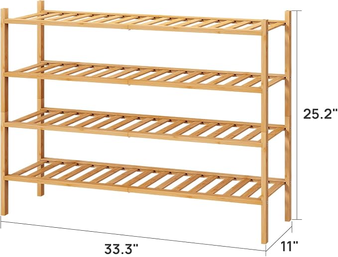 viewcare Shoe Rack, 4-Tier Long Shoe Rack - Image 3