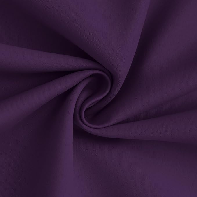 Yakamok Purple 100% Blackout Curtains 84 Inches Long - Image 3