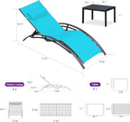 PURPLE LEAF Patio Oversized Chaise Lounge Chair Set - Image 4