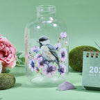 GLOBLELAND 18 Sheets Flowers and Bird Transfer Stickers 3.9x3.6inch Hummingbird - Image 6