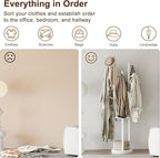 Muwuele Solid Wood Rotary Coat Rack, Freestanding Coat Rack - Image 6