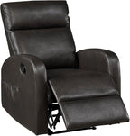Lexicon Manual Recliner Chair, Faux Leather Reclining Chair, Wall Hugger - Image 12