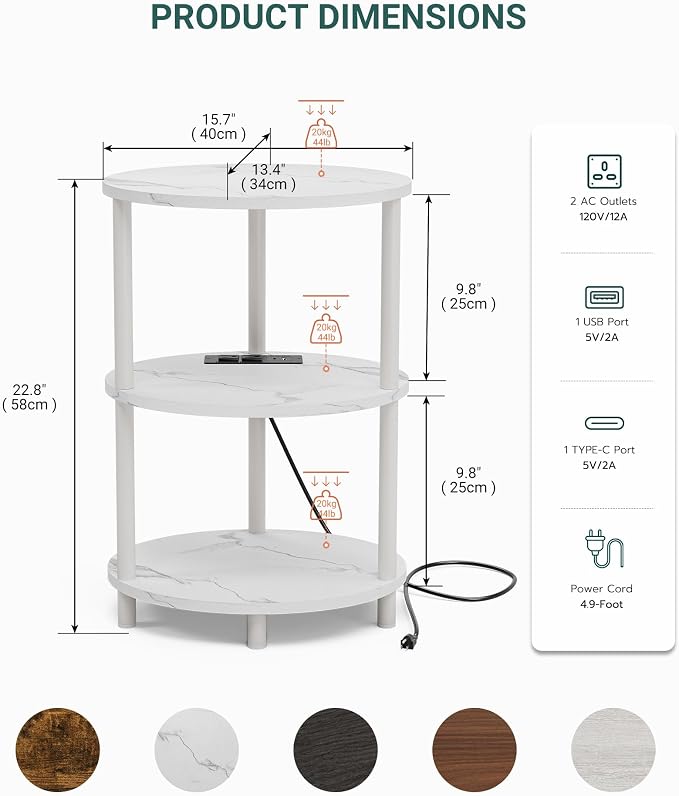 Small Round Side Table - Image 2
