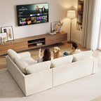 ABCASA Oversized Modular V Shaped Sectional Couches - Image 5