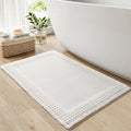 RESARE Waffle Bath Mat for Bathroom, Non Slip Bathroom Rugs 18"x30" White | by Resare