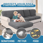 H.VERSAILTEX Sectional Couch Covers 8 Pieces Stretch Sofa Covers - Image 7