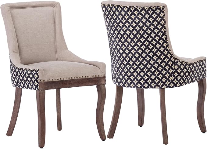 Modern Dining Chairs Set of 2, High Back Dining Chairs Side Chairs by MZDOO