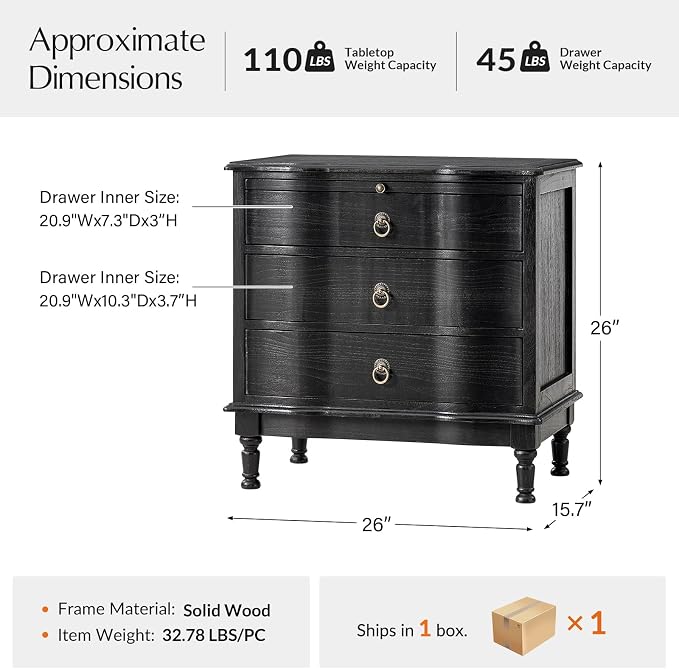 HULALA HOME Solid Wood End Table - Image 2