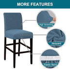 Turquoize Stretch Bar Stool Cover Counter Stool Pub Chair Slipcover - Image 4