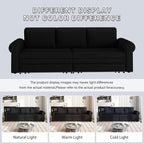 3 in 1 Convertible Sleeper Sofa Bed, 93.7" King Size Sofa Sleeper - Image 9